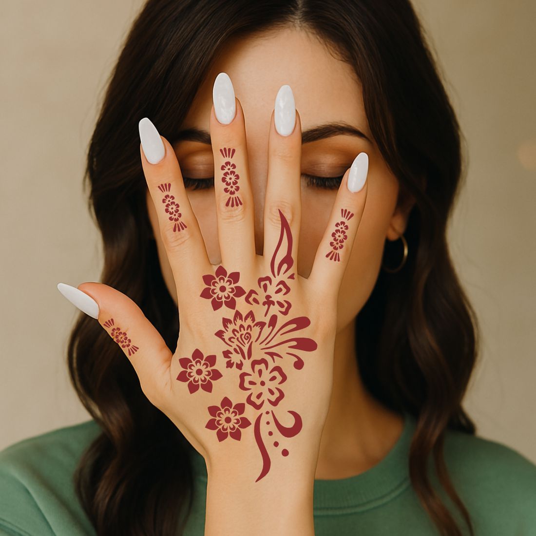 Wedding Ready Mehndi Stencil Sticker for Instant Design Easy to Apply & Perfect for All Occasions