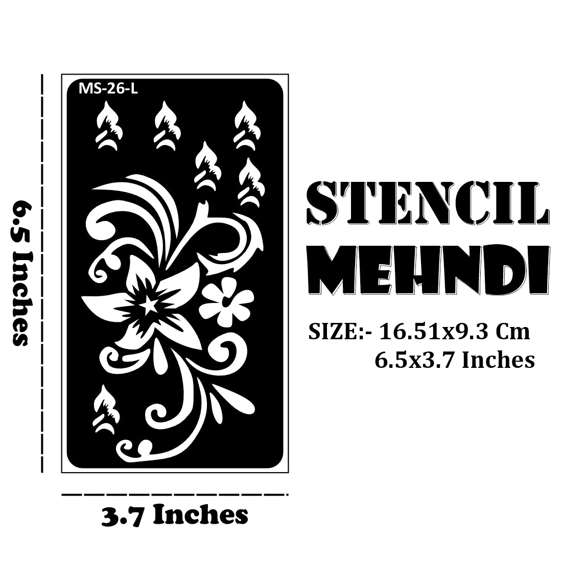 Beautiful Floral Easy Henna Art for Weddings and Festivals Stencil Mehndi Sticker One Set For Each Hand