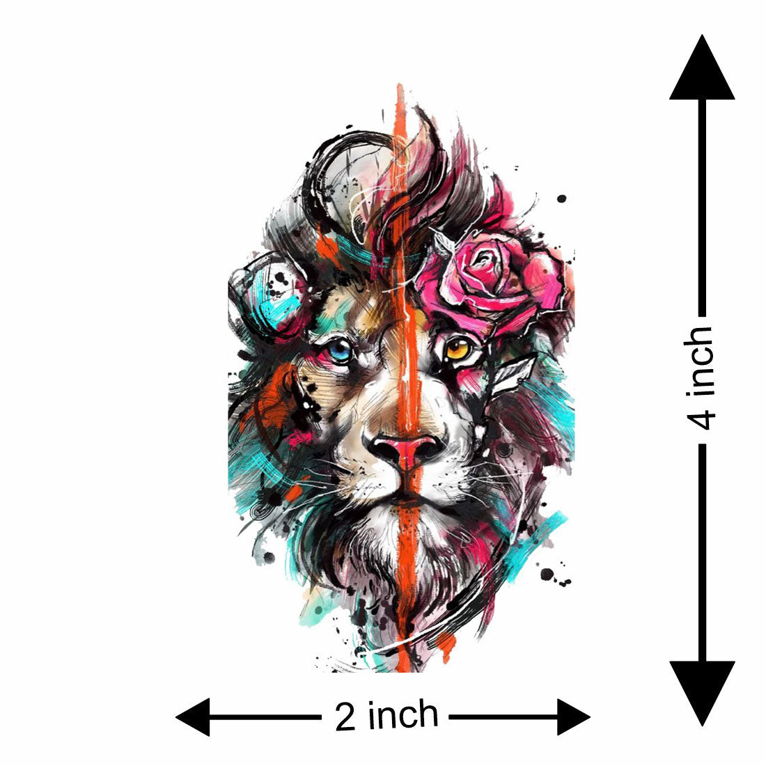 Waterproof Temporary Tattoo Sticker Lion Leopard Family Tiger Wolf Rose  Flash Transfer Tatto Women Men Arm Body Art Fake Tattoos - AliExpress