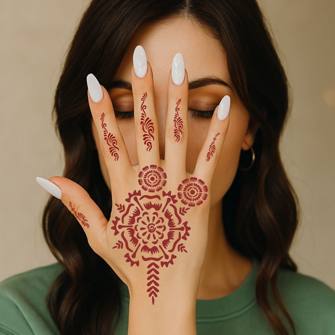 Mehndi Stencil Sticker with Traditional and Modern Designs Easy to Apply & Perfect for All Occasions |