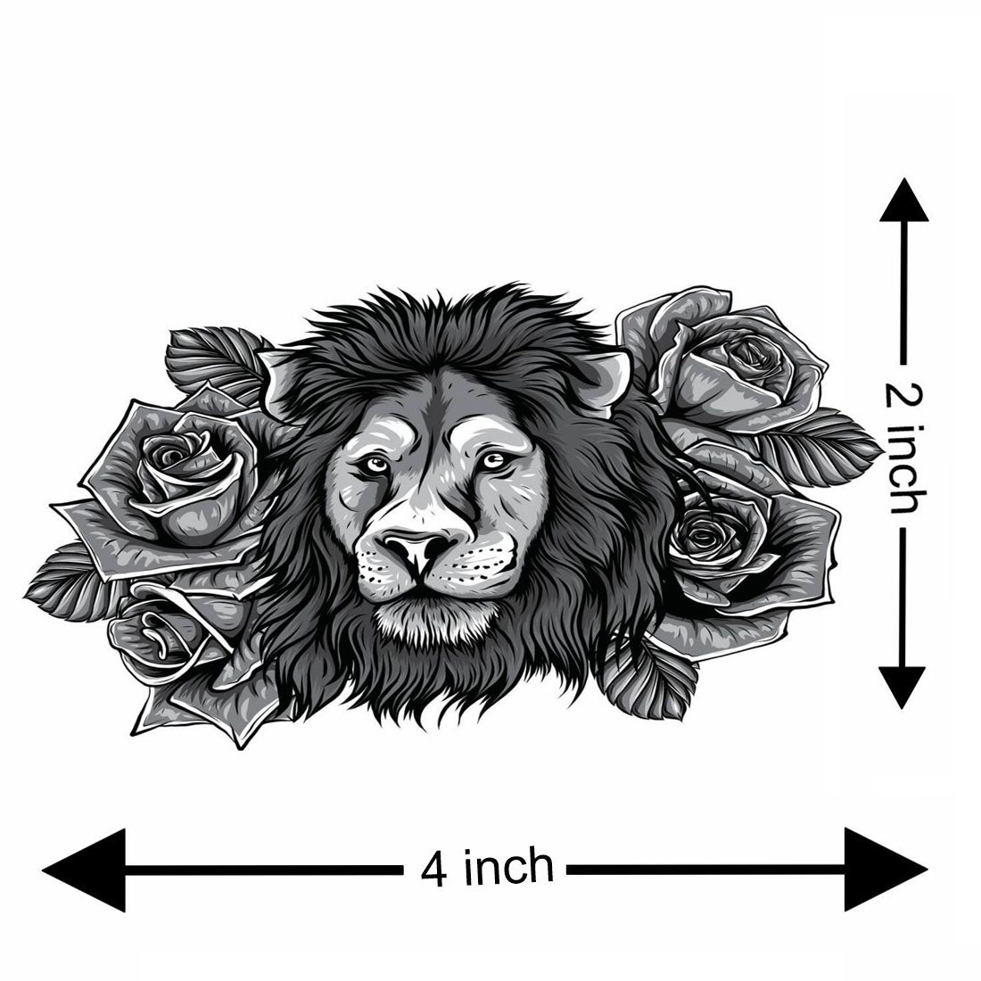 lion with roses tattoo by Haley Adams: TattooNOW