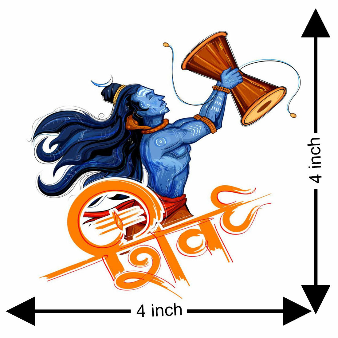 Temporary Tattoowala Shiv ji With Damaru Temporary Tattoo for Men and Women Waterproof Sticker