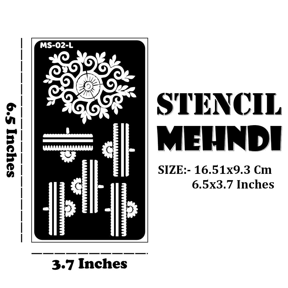 Easy-to-Use Henna Stencil Mehndi Design for Girls and Women One Set For Each Hand