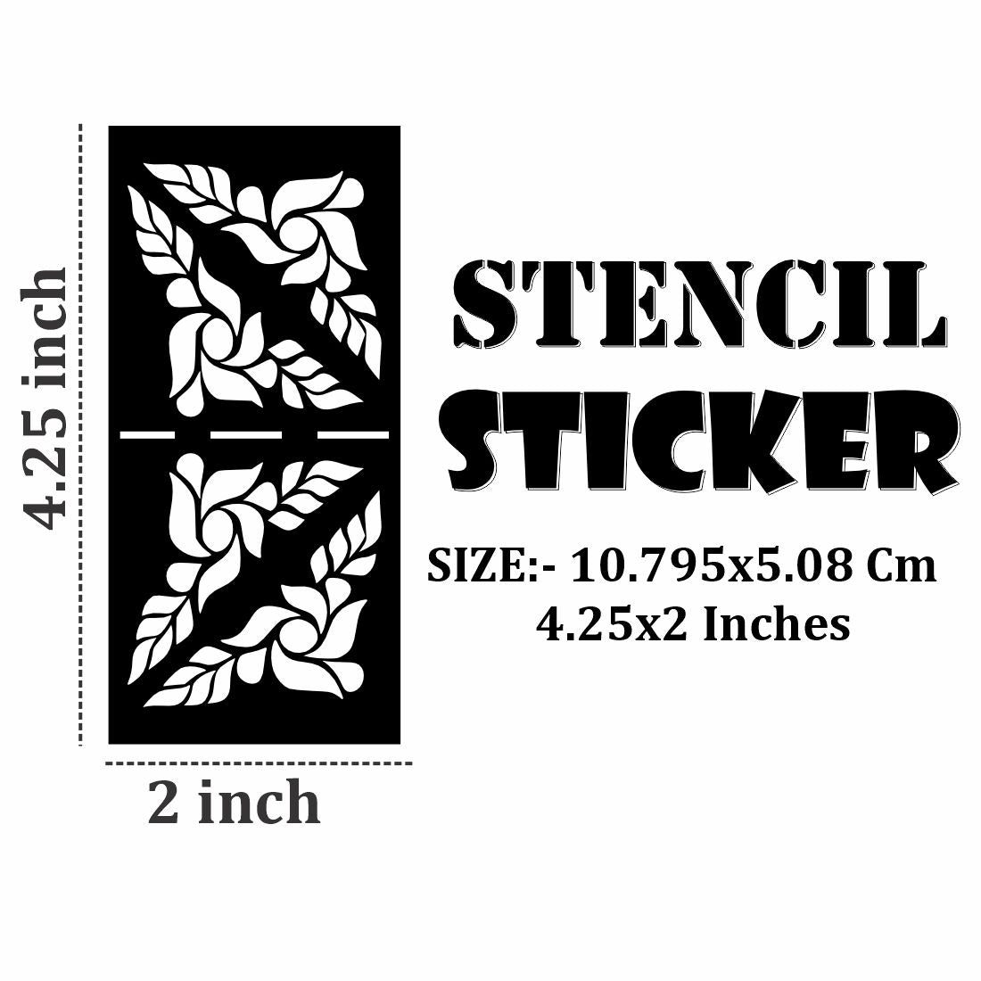 Flower And Leaf Design Small Mehndi stencil Sticker For Kids Boys And Girls Stencil Sticker