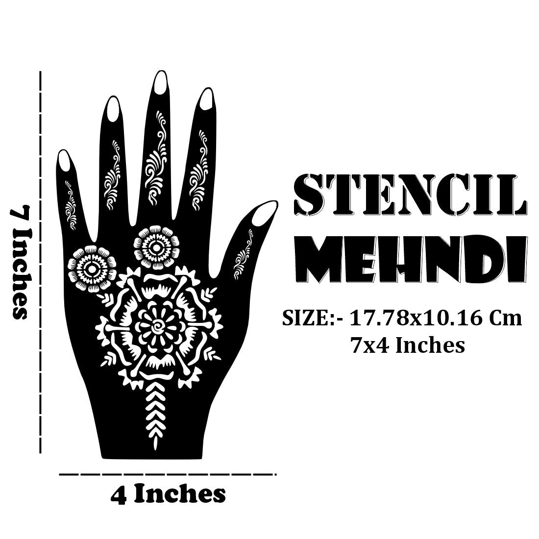 Mehndi Stencil Sticker with Traditional and Modern Designs Easy to Apply & Perfect for All Occasions |