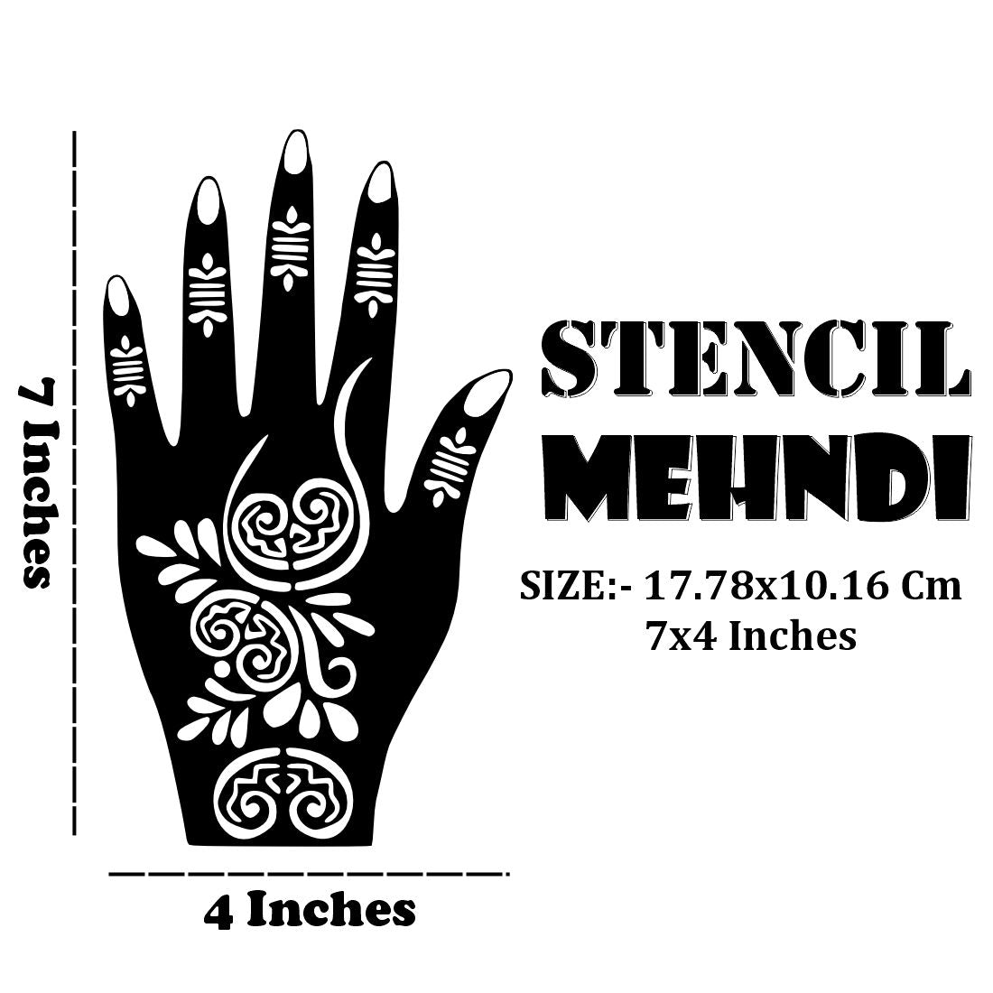 Designer Floral Henna Stencil Easy to Apply & Perfect for All Occasions