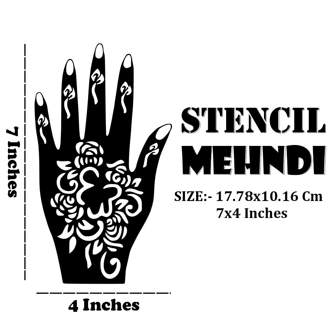 Artistic Mehndi Stencil Sticker for Perfect Function Ready Hands Easy to Apply & Perfect for All Occasions