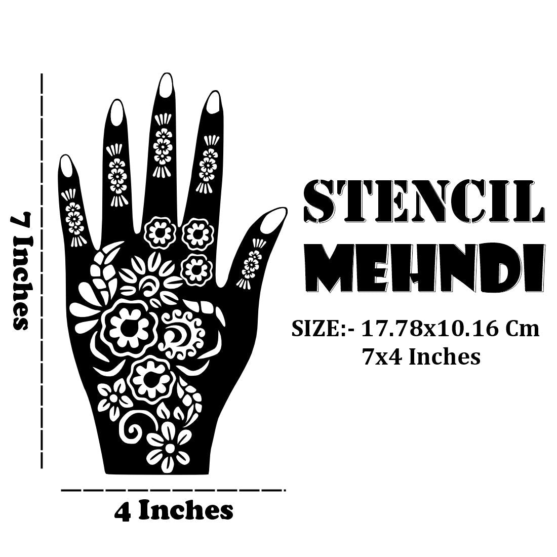 Classic Pattern Mehndi Stencil Sticker Easy to Apply & Perfect for All Occasions
