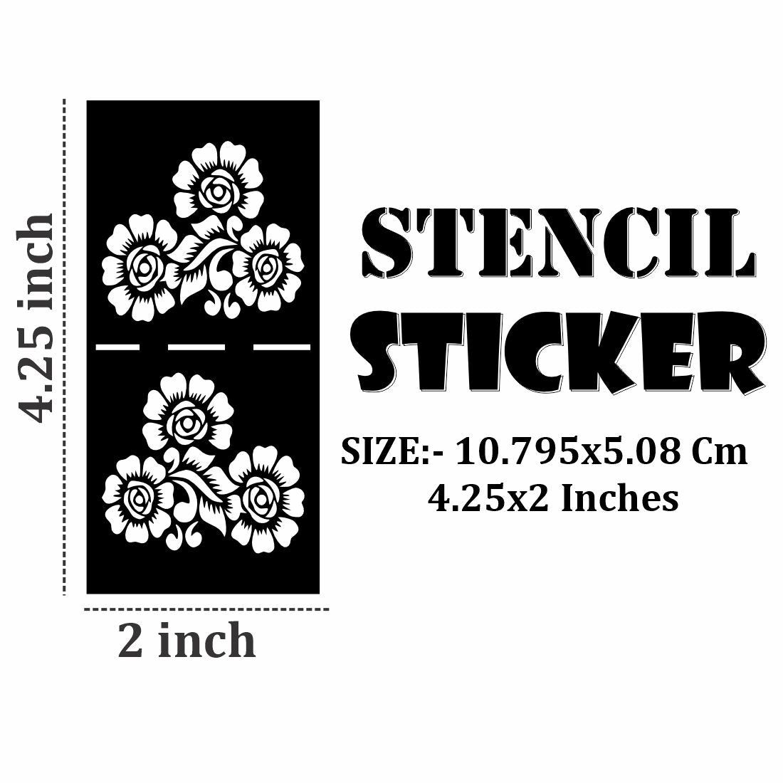 Traditional Floral Mehndi Design Sticker for Boys and Girls Crafting