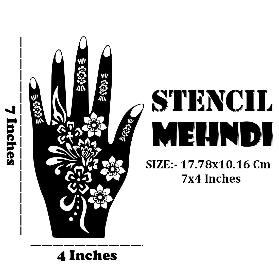 Wedding Ready Mehndi Stencil Sticker for Instant Design Easy to Apply & Perfect for All Occasions