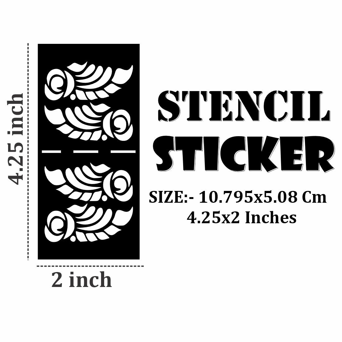 Flower and Leaf Themed Mehndi Sticker for Artistic Children Kids can decorate notebooks, drawings, or school projects with Stencil stickers