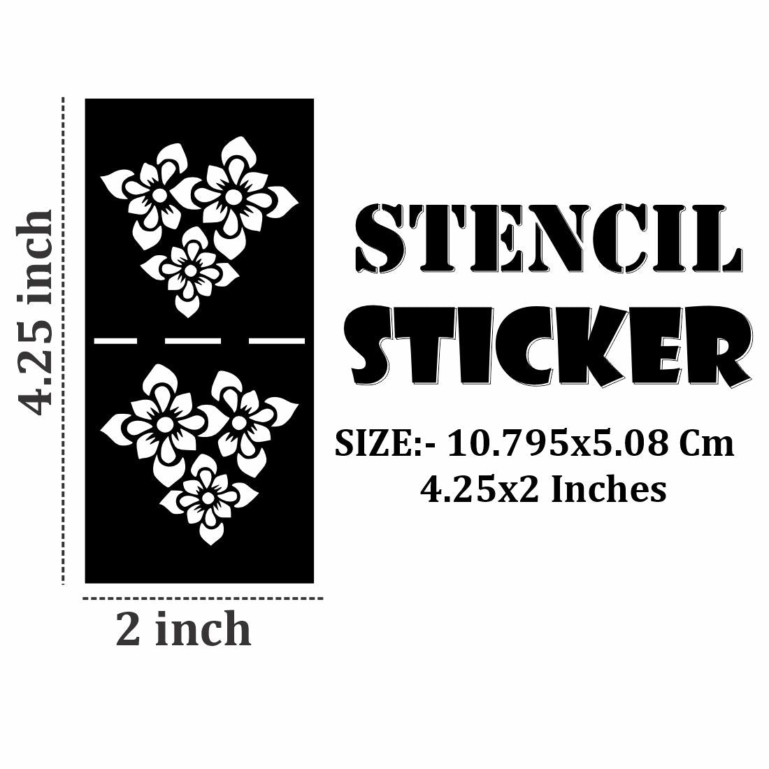 DIY Mehndi Design Stencil with Flower and Leaf Pattern for Children