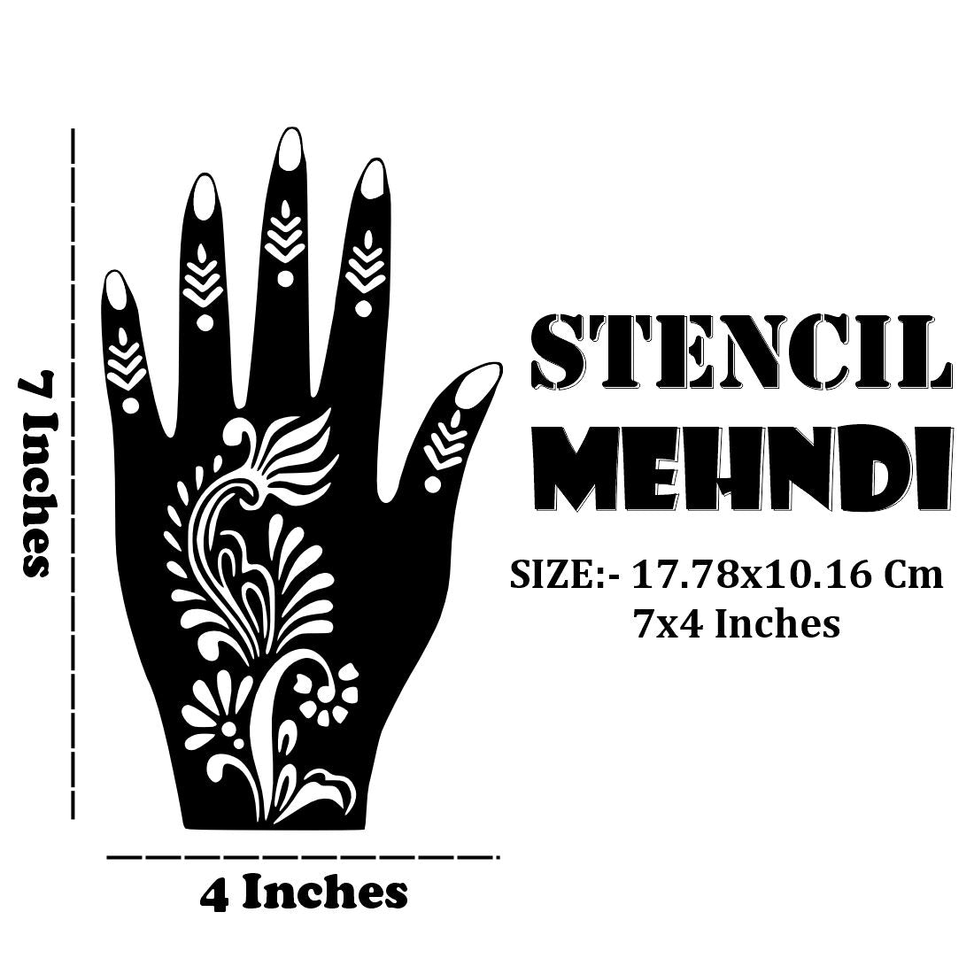 Designer Floral Henna Stencil Easy to Apply & Perfect for All Occasions