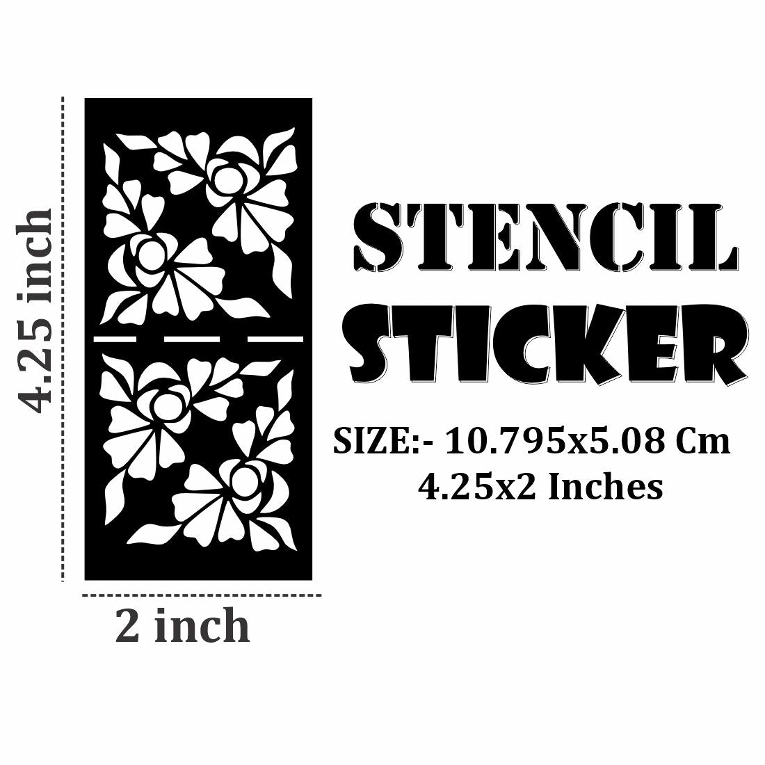 Beautiful Flower Design Small Mehndi stencil Sticker For Kids Boys And Girls Stencil Sticker