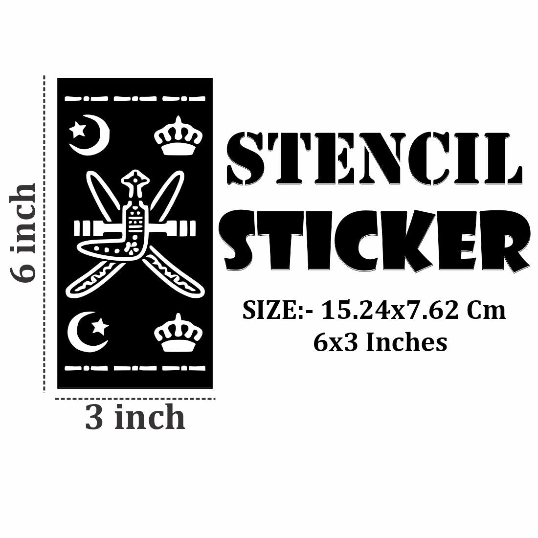 Easy to Handle Mehndi Stencil Templates for Kids and Adults For Kids & Adults Both Sticker