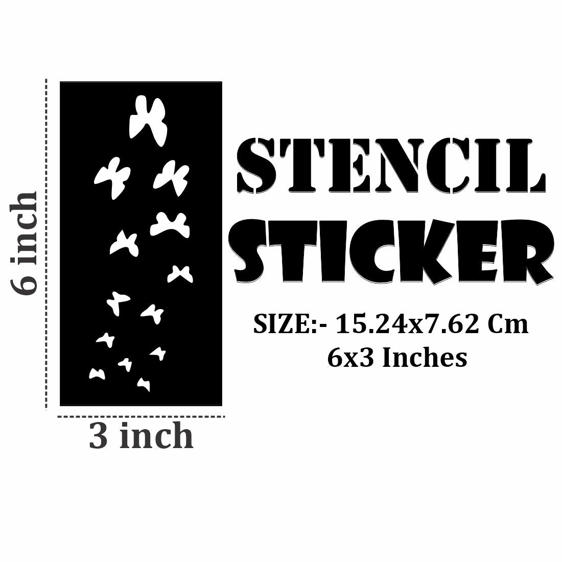 Flower And Leaf Design Small Mehndi stencil Sticker For Kids & Adults Both Sticker