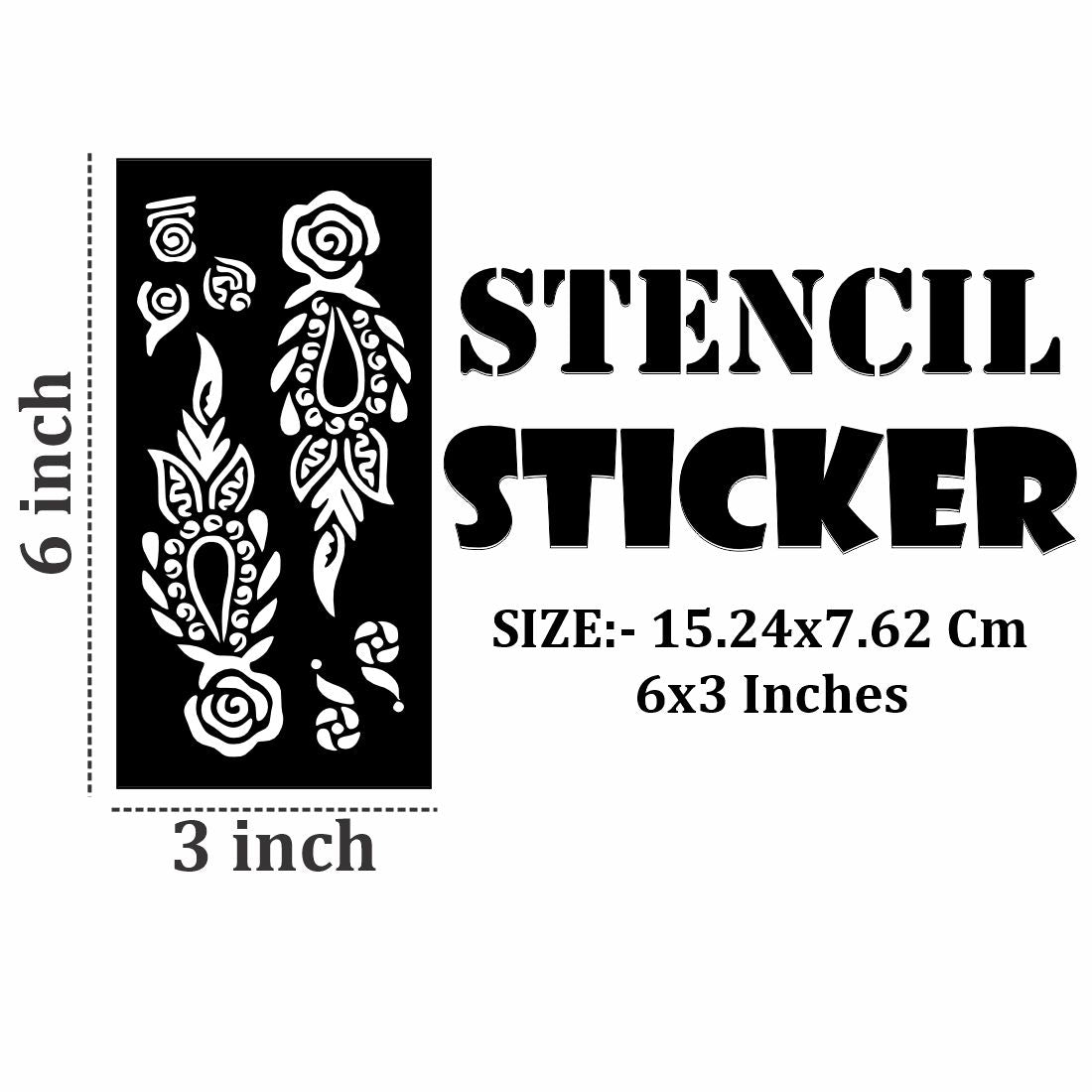 Beautiful Swirl Design Mehndi Sticker Perfect for Kids’ Creative Hand Work