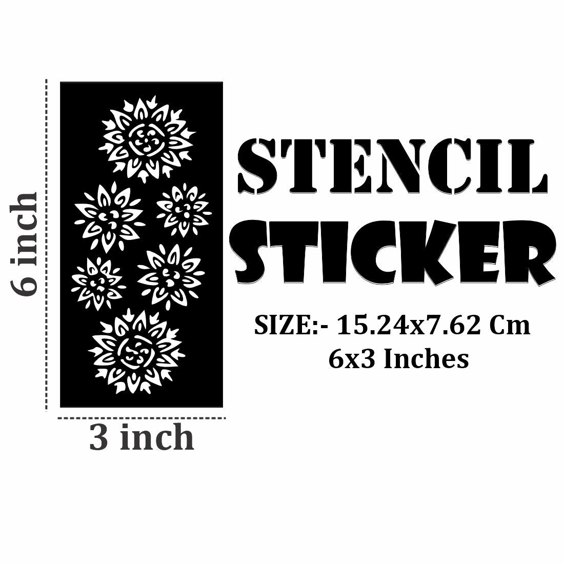 Mehndi Stencil Art Sheets for Learning and Enjoying Hand Design For Kids & Adults Both Sticker