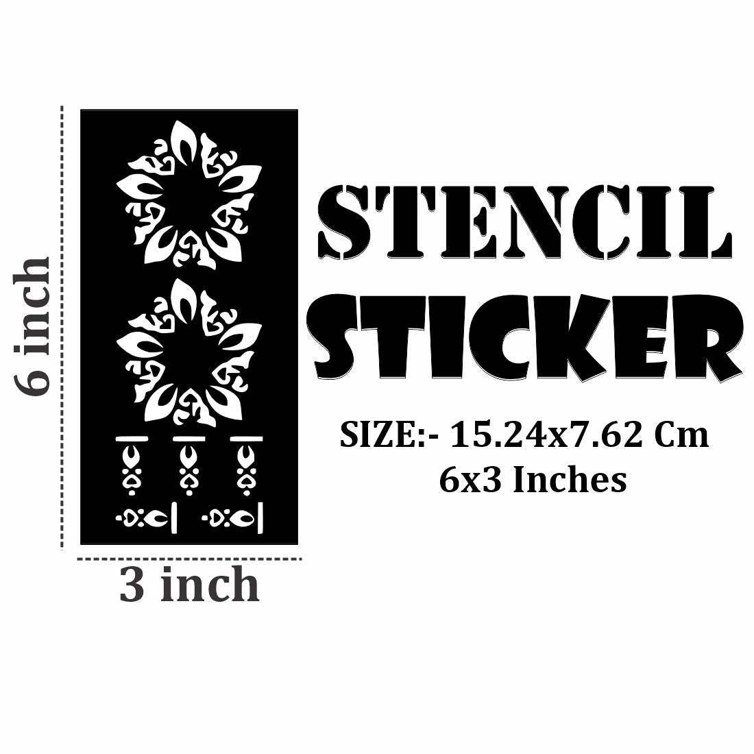 Mandala and Floral Henna Stencil Patterns in One Set For Kids & Adults Both Sticker