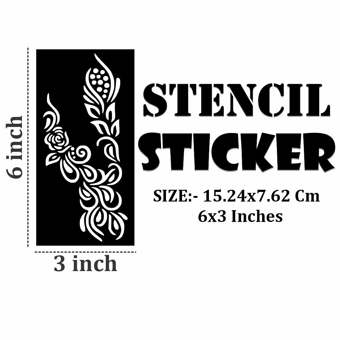 Soft Design Mehndi Stencil With Smooth Curves Made for Young Users