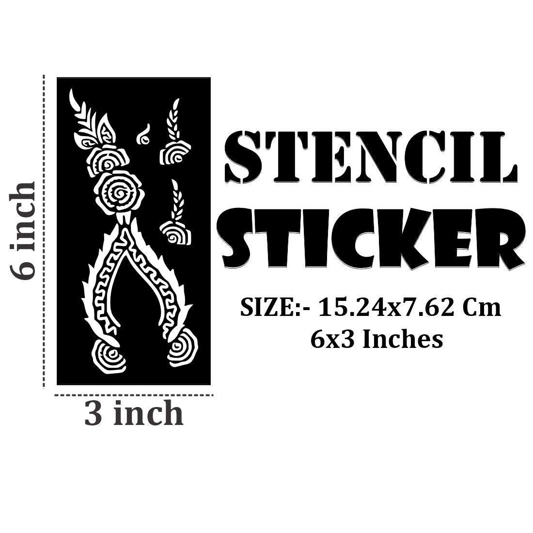 Ready-To-Use Mehndi Drawing Sticker for Children Interested in Indian Hand Art