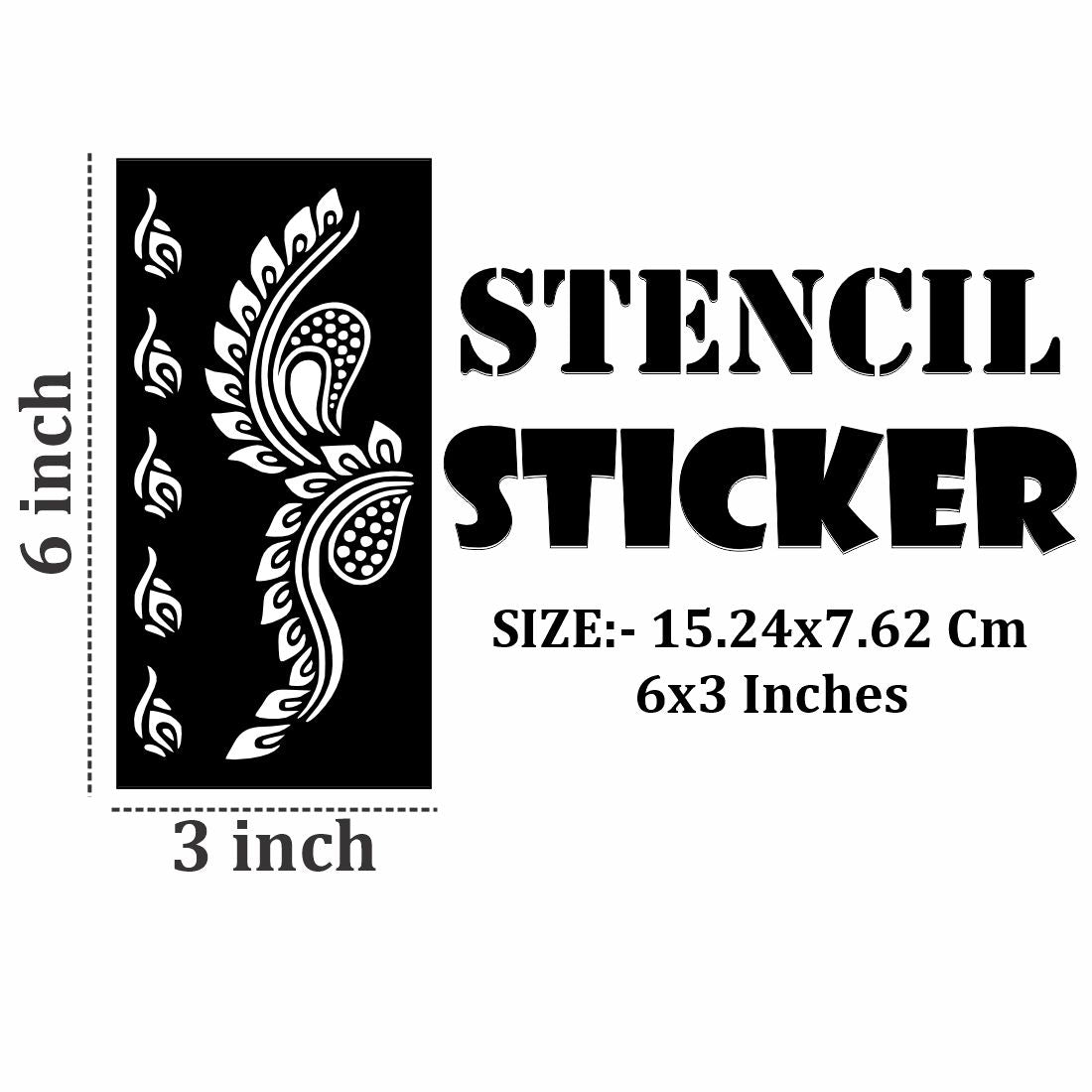 Kids Mehndi Design Sticker With Beautiful Floral and Swirl Patterns for Easy Application