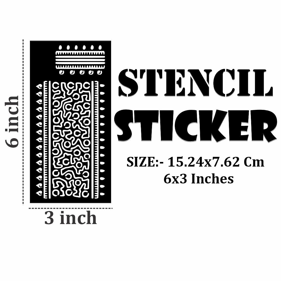 Easy Mehndi Stencil Design Templates with Floral and Dot Pattern Variety