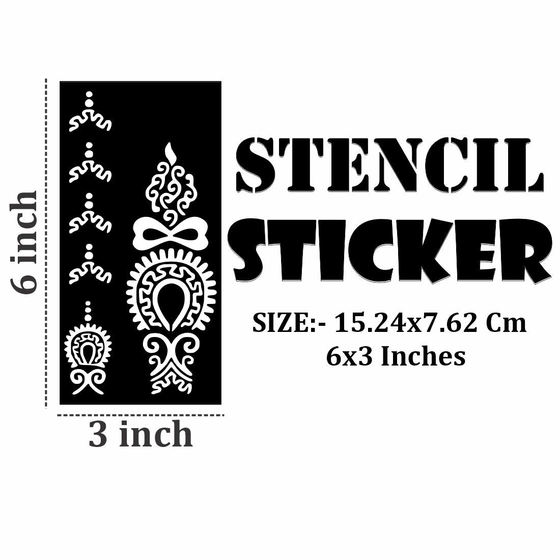 Flexible Mehndi Stencil Templates with Floral and Vine Patterns