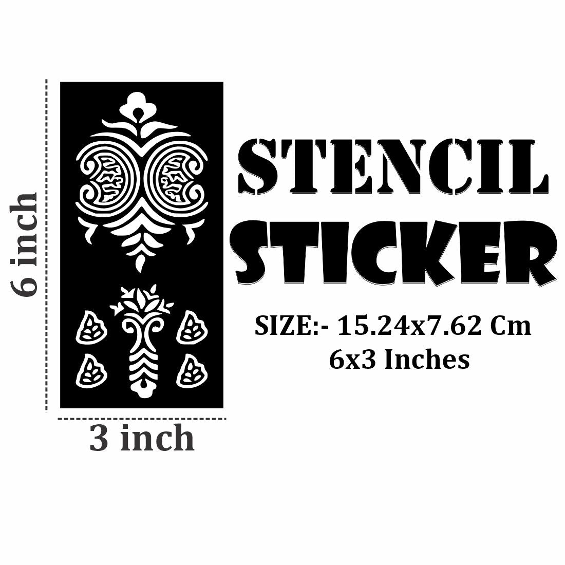 Reusable Finger to Palm Mehndi Stencil Stickers for Creative