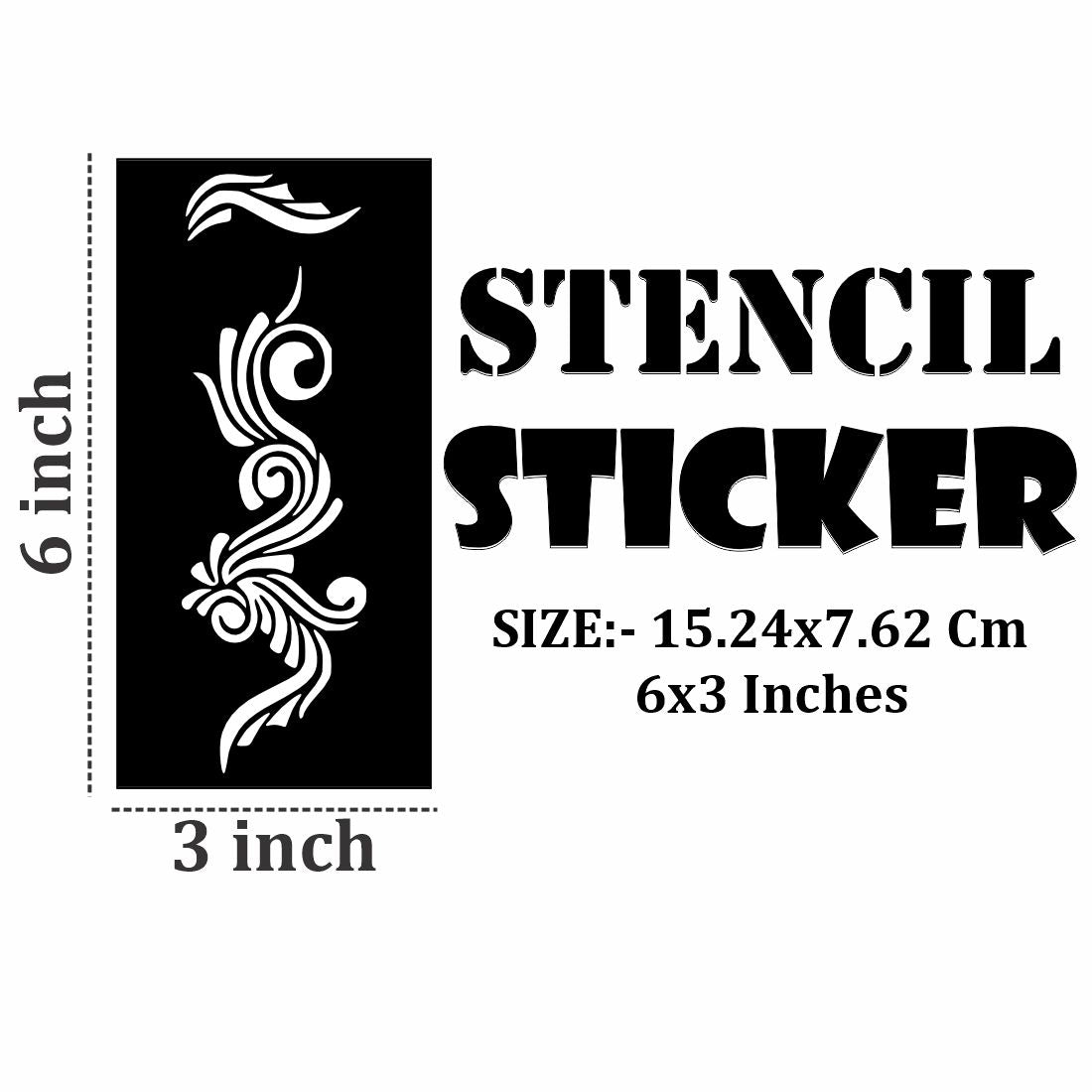 Graceful Hand Mehndi Stencil Design Stickers with a Balanced Aesthetic