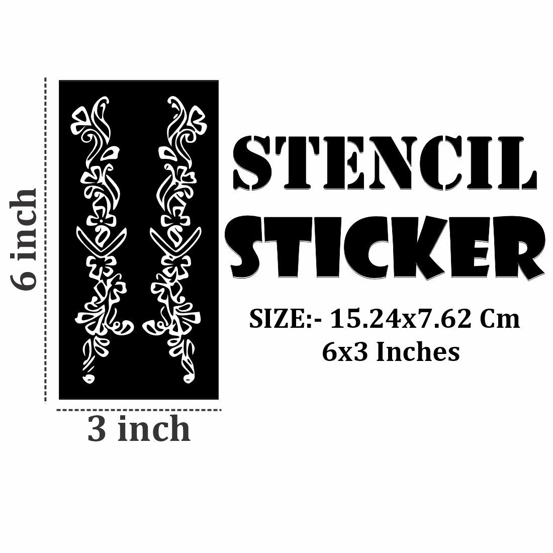 Henna Stencils with Smooth Finish and Crisp Lines For Kids & Adults Both Sticker