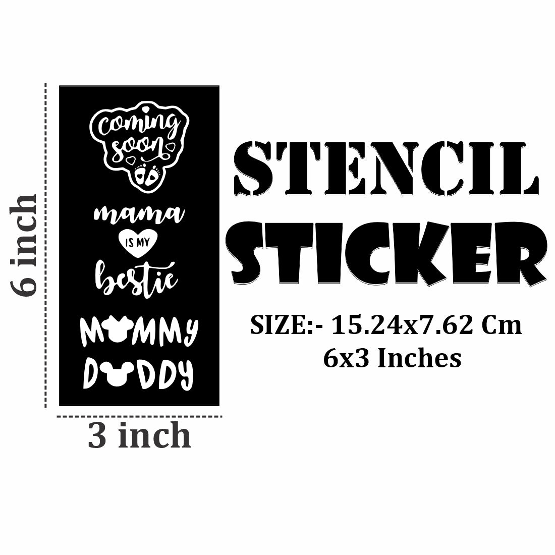 Cute ‘Coming Soon’ Baby Footprint Mehndi Stencil Sticker for Happy Moment