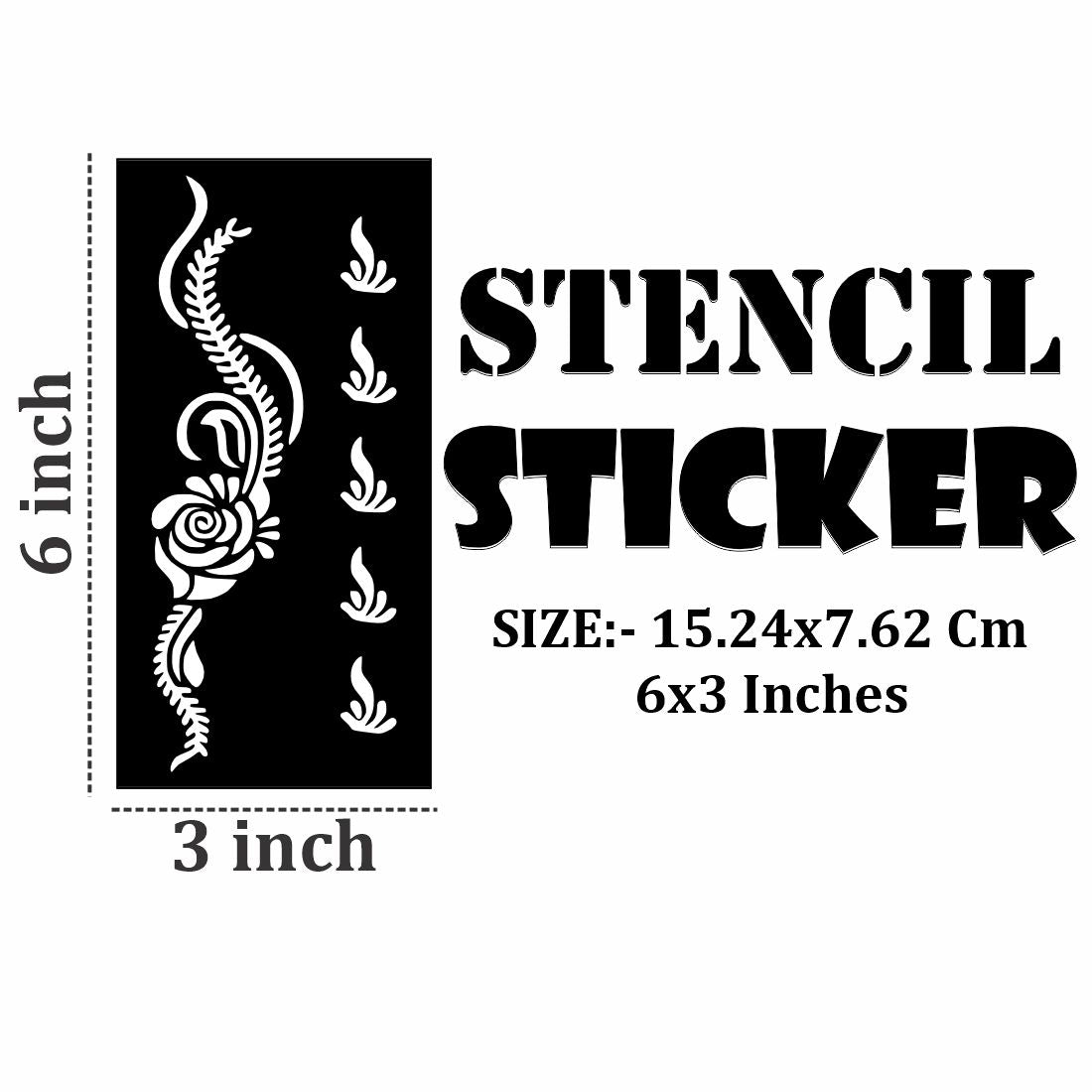 Practice Mehndi Sticker With Traditional Style Patterns for Kids