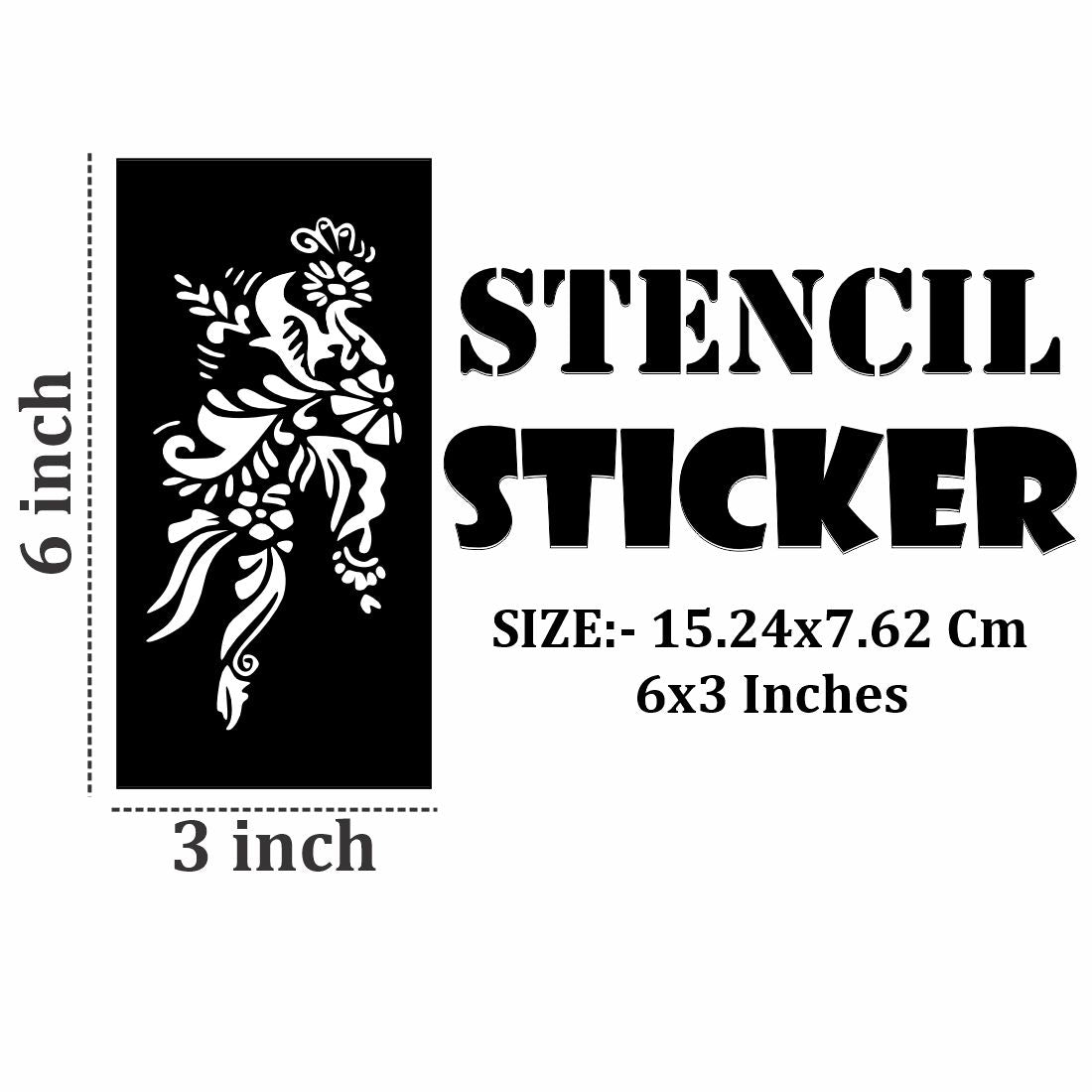 Kid-Friendly Mehndi Stencil Templates for Safe and Easy Use For Kids & Adults Both Sticker