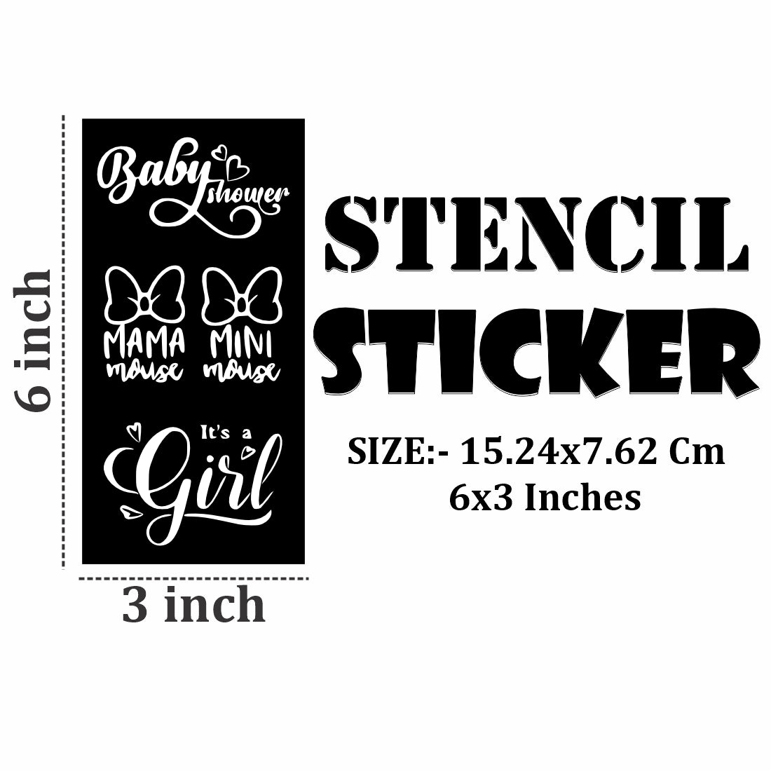 Mama Mouse & Mini Mouse Mehndi Stencil Design for Mother Daughter