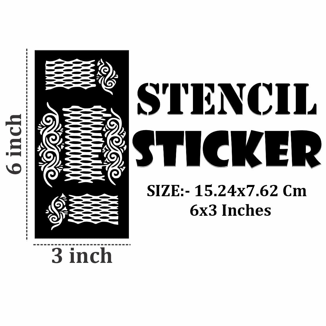 Soft Grip Mehndi Stencil Sheets for All Hand Sizes with Detailed Cut