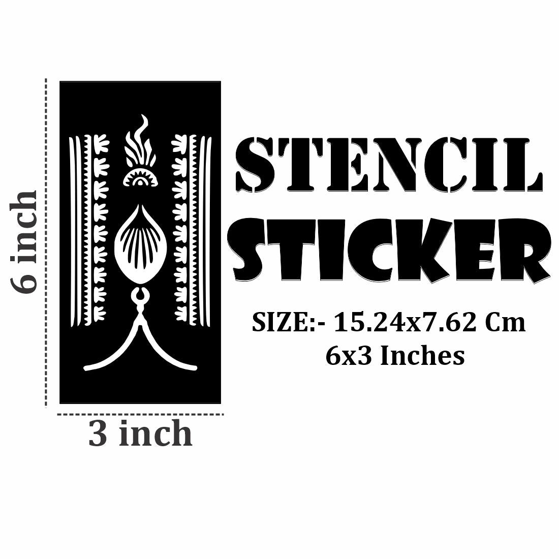 Educational Mehndi Sticker for Art Projects and Hand Design Practice