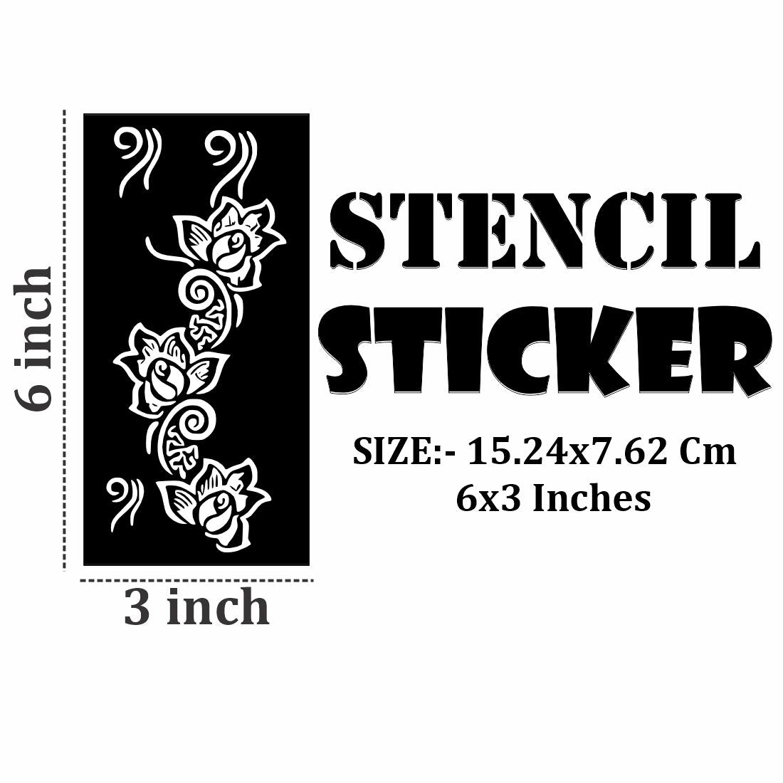 Quick Apply Mehndi Stencil Stickers for Children and Adults with Smooth Finish