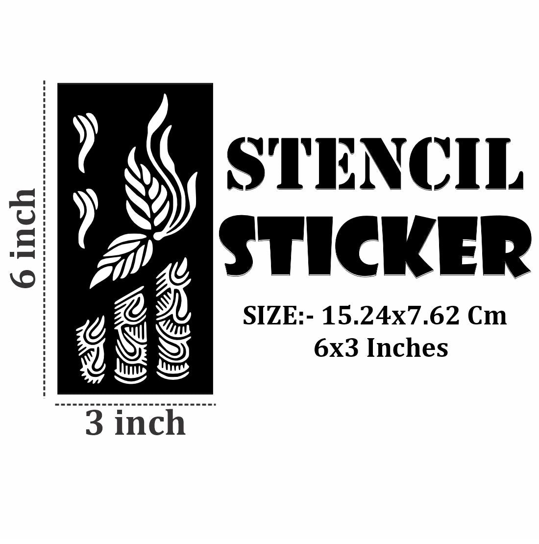 Bold Flower and Vine Style Mehndi Stencil  Stickers for Quick Glam Look