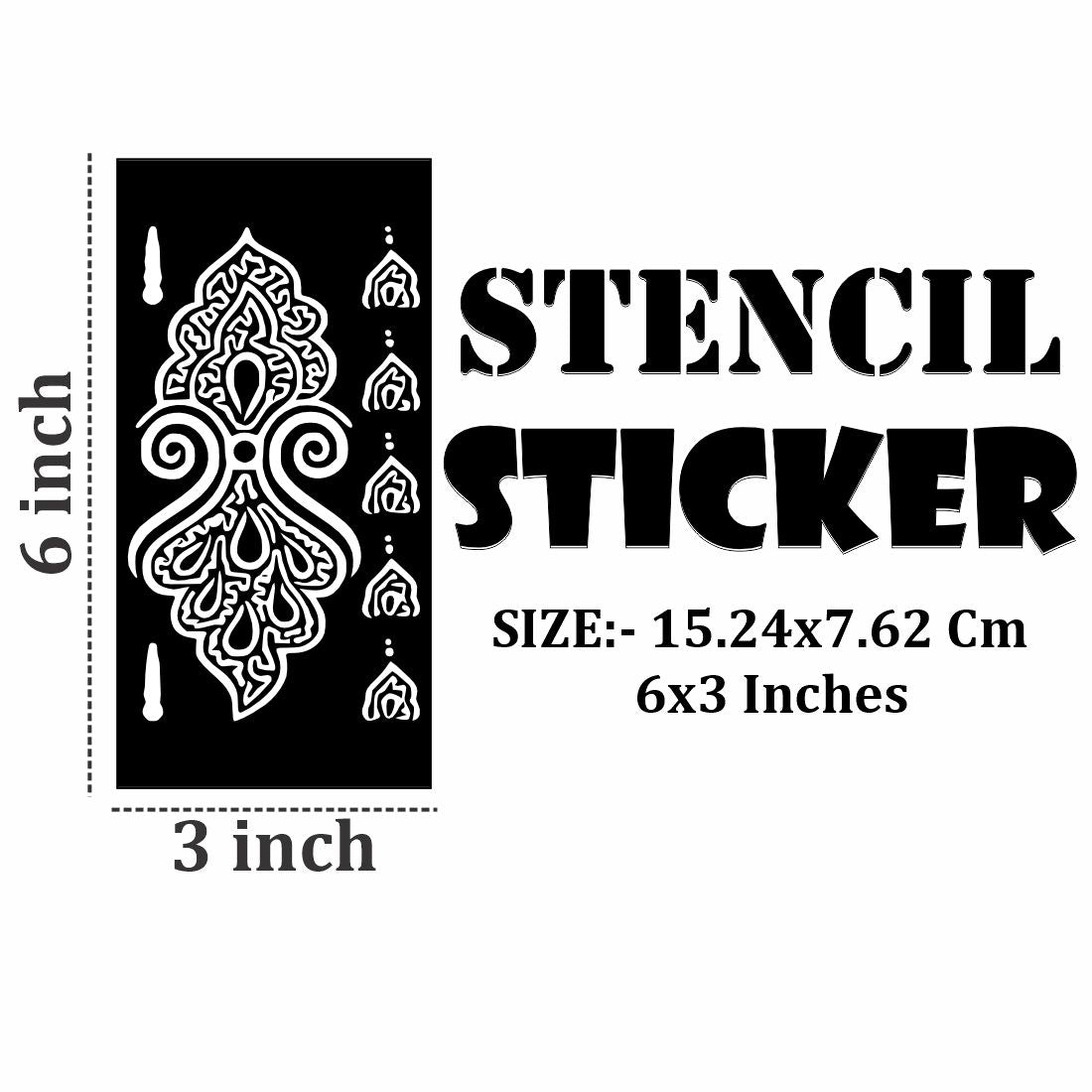 Reusable Mehndi Stencil Stickers for Daily Practice Sessions For Kids & Adults Both Sticker