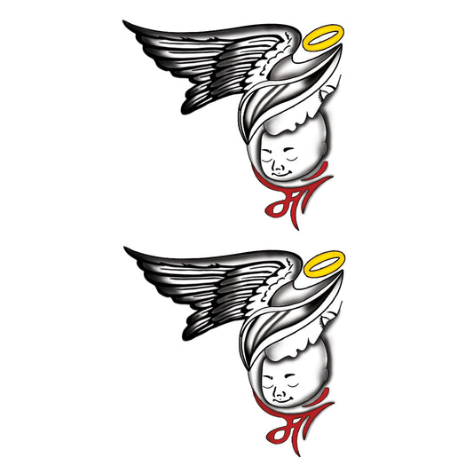 Maa and Baby Tattoo Wings Waterproof For Men and Women Temporary Body Tattoo