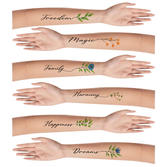Freedom Magic Family Tattoo Heronry Waterproof For Men and Women Temporary Tattoo