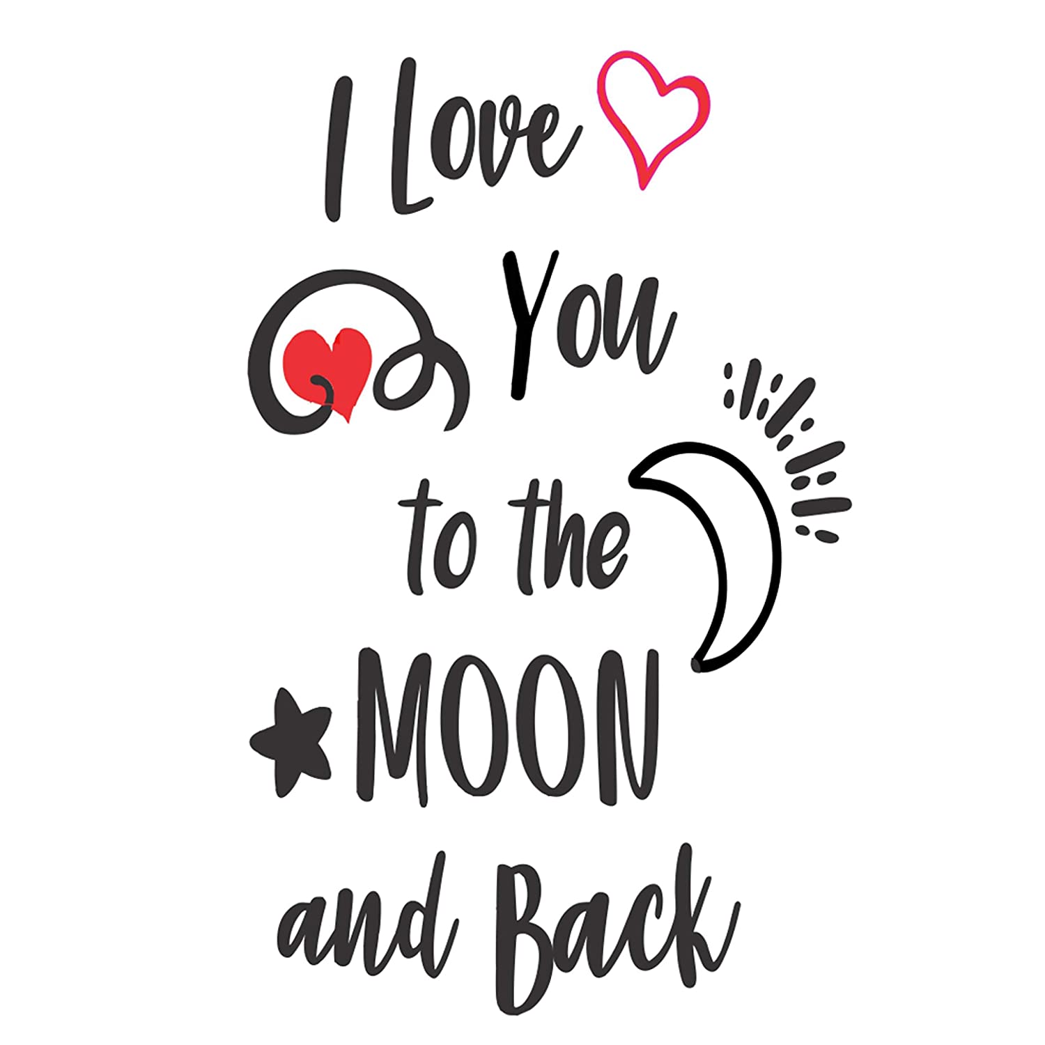 I Love You To The Moon And Back Temporary Body Tattoo Waterproof For Girls Men Women - Temporarytattoowala