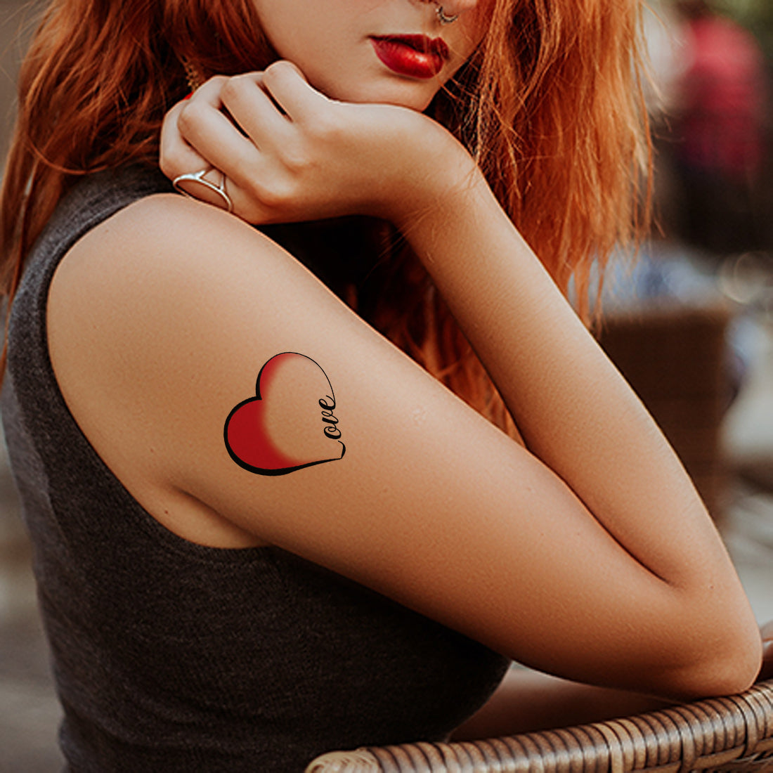 Wings Tattoo Love Heart Waterproof Boys and Girls Temporary Tattoo