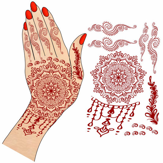 Mandala Tattoo Waterproof For Women Decorative Jewellery Design Temporary Tattoo