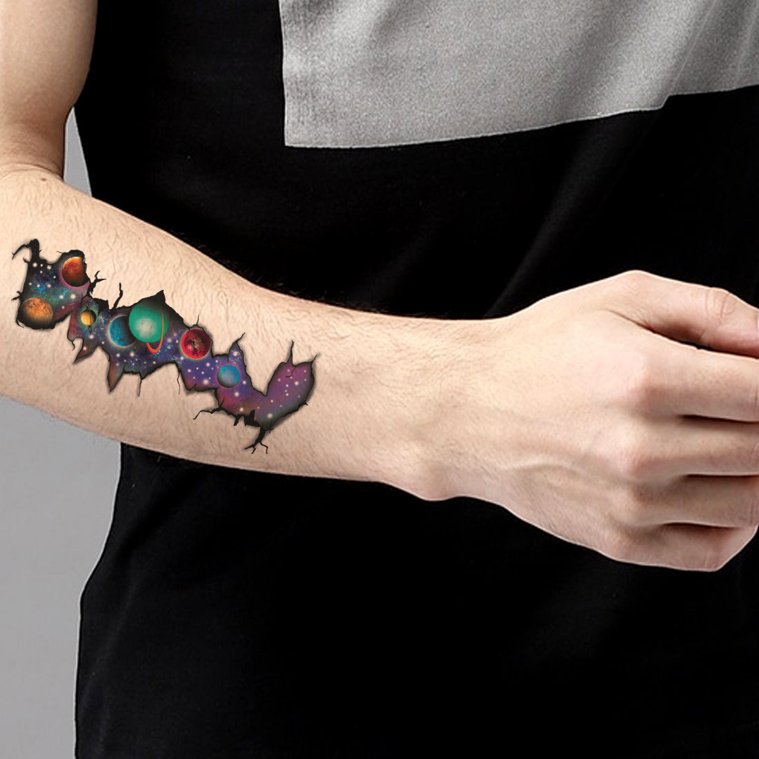 Galaxy Planet Star Temporary Tattoo Waterproof For Male and Female Temporary Body Tattoo