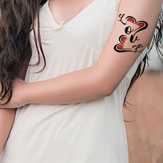 Love Tattoo Love Heart Waterproof Boys and Girls Temporary Tattoo