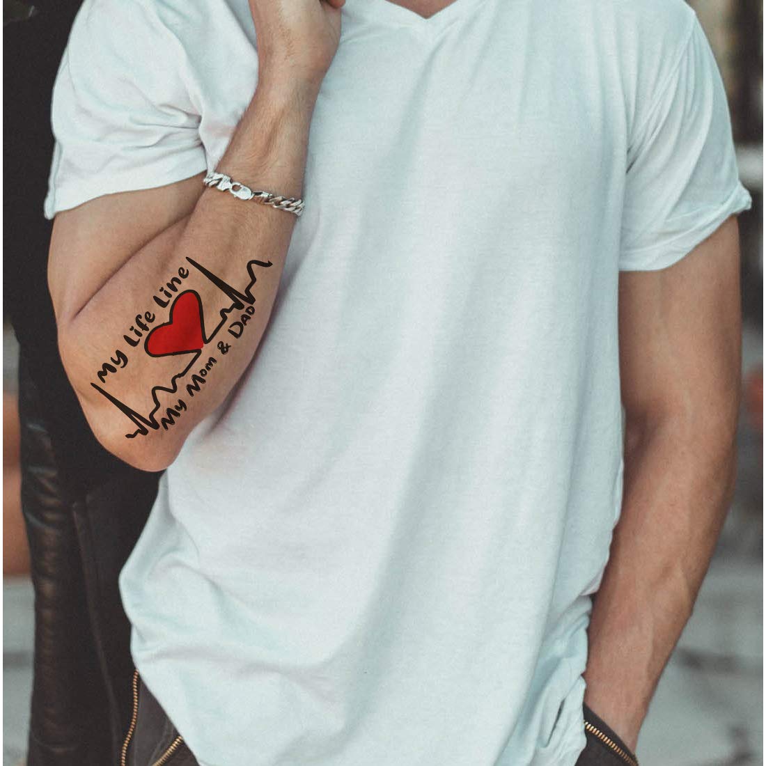 Temporary Tattoowala My Life Line Arrows Men and Women Waterproof Temporary Body Tattoo…