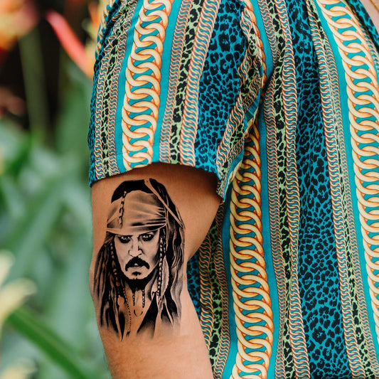 Temporary Tattoowala Jack Sparrow Men and Women Waterproof Temporary Body Tattoo
