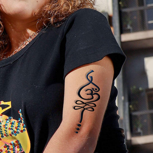 Spiritual Om Design Temporary Waterproof Tattoos For Men Women